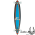 Urban Blue 44.5" Pintail Longboard - Logo, B5