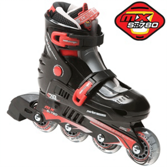 MX S780 Adjustable In-Line Skates Black/Red