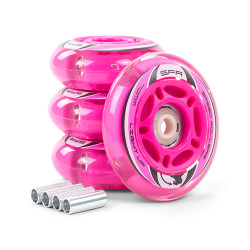 SFR Inline Light Up Wheels - Pink (Pack of 4)