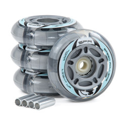 SFR Inline Light Up Wheels - Silver (Pack of 4)