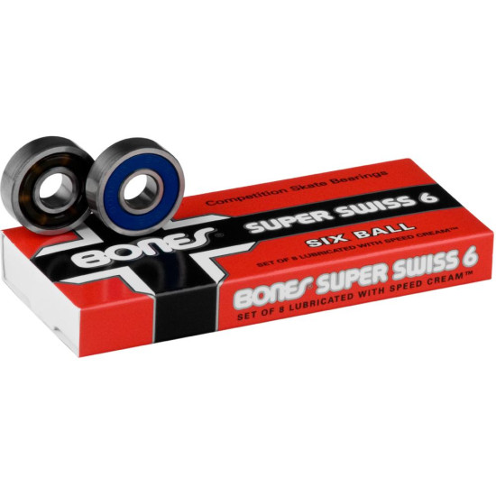Bones Super Swiss 6 Ball Bearings (Pack of 8)