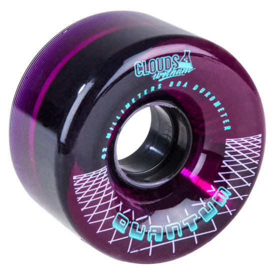 Clouds Urethane Quantum Wheels (Pack of 4) Clear Purple