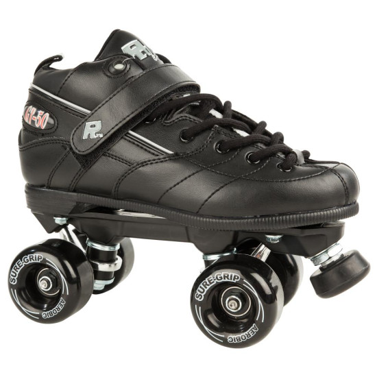 Sure-Grip Rock GT-50 Aerobic Outdoor Quad Roller Skates Black
