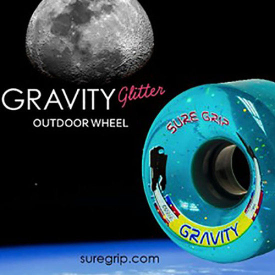 Sure-Grip Gravity Sparkle Quad Roller Skate Wheels - Pk 8