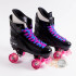 Ventro Pro Turbo Quad Skates - Pink Glitter Light Up Flashing Wheels
