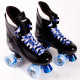 Ventro Pro Turbo Blue Quad Roller Skates with  Skate Bag 