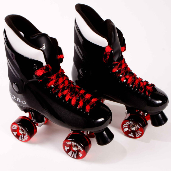 Ventro Pro Turbo Quad Roller Skates - Red Package with Skate Bag & Spanner