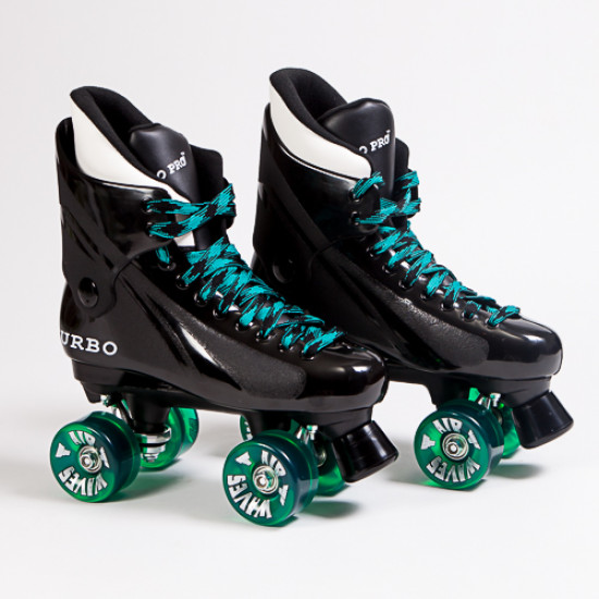 Ventro Pro Turbo Quad Roller Skates - Green