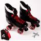 Ventro Pro Turbo Quad Roller Skates - Red Package with Skate Bag & Spanner